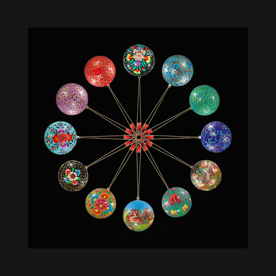 baubles set for Christmas tree decorations