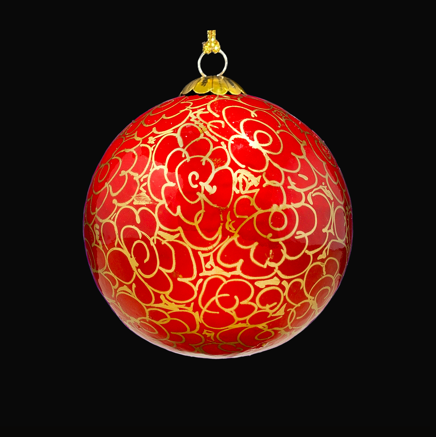 Enchanted Red Gold Christmas Bauble for Christmas tree decorations