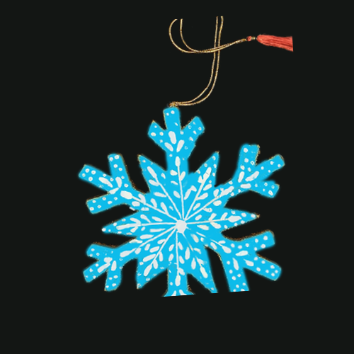 4-Inch Snowflake Christmas Tree Decoration – Elegant Winter Ornament