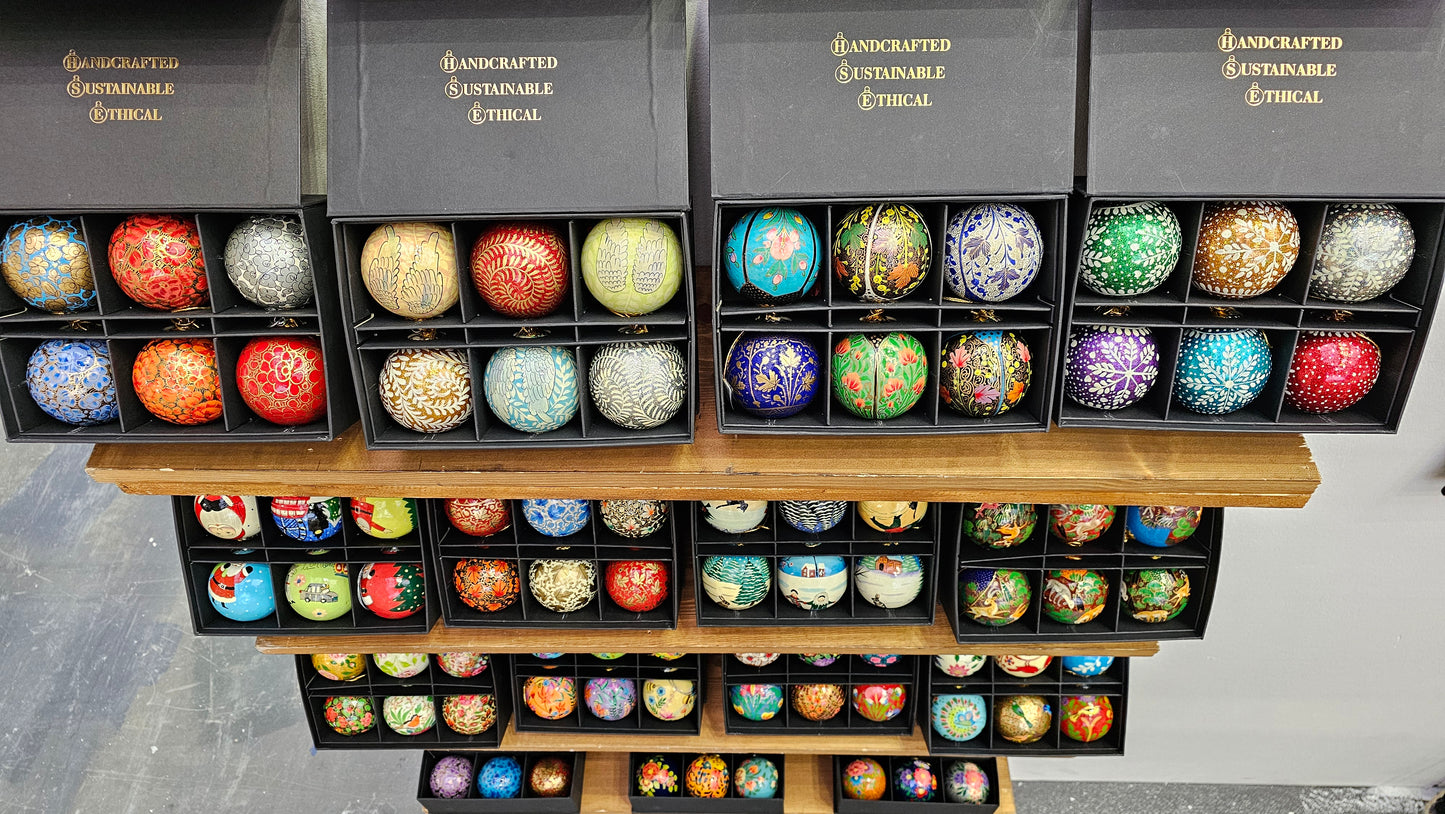 Luxury Box of 6 Handmade Baubles -Best Christmas Gifts