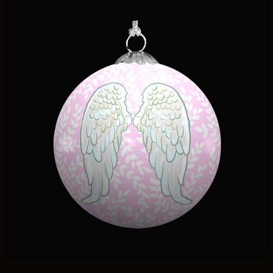 Pink Angel Wings bauble christmas bauble for christmas tree decorations