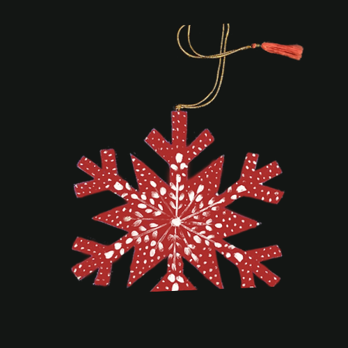 4-Inch Snowflake Christmas Tree Decoration – Elegant Winter Ornament