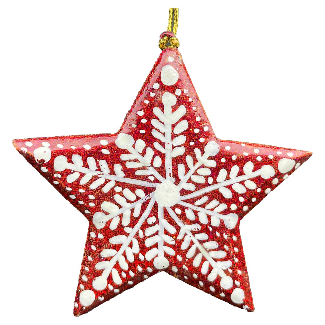 Hanging 2D Star, Papier-mache - Frozen 3"