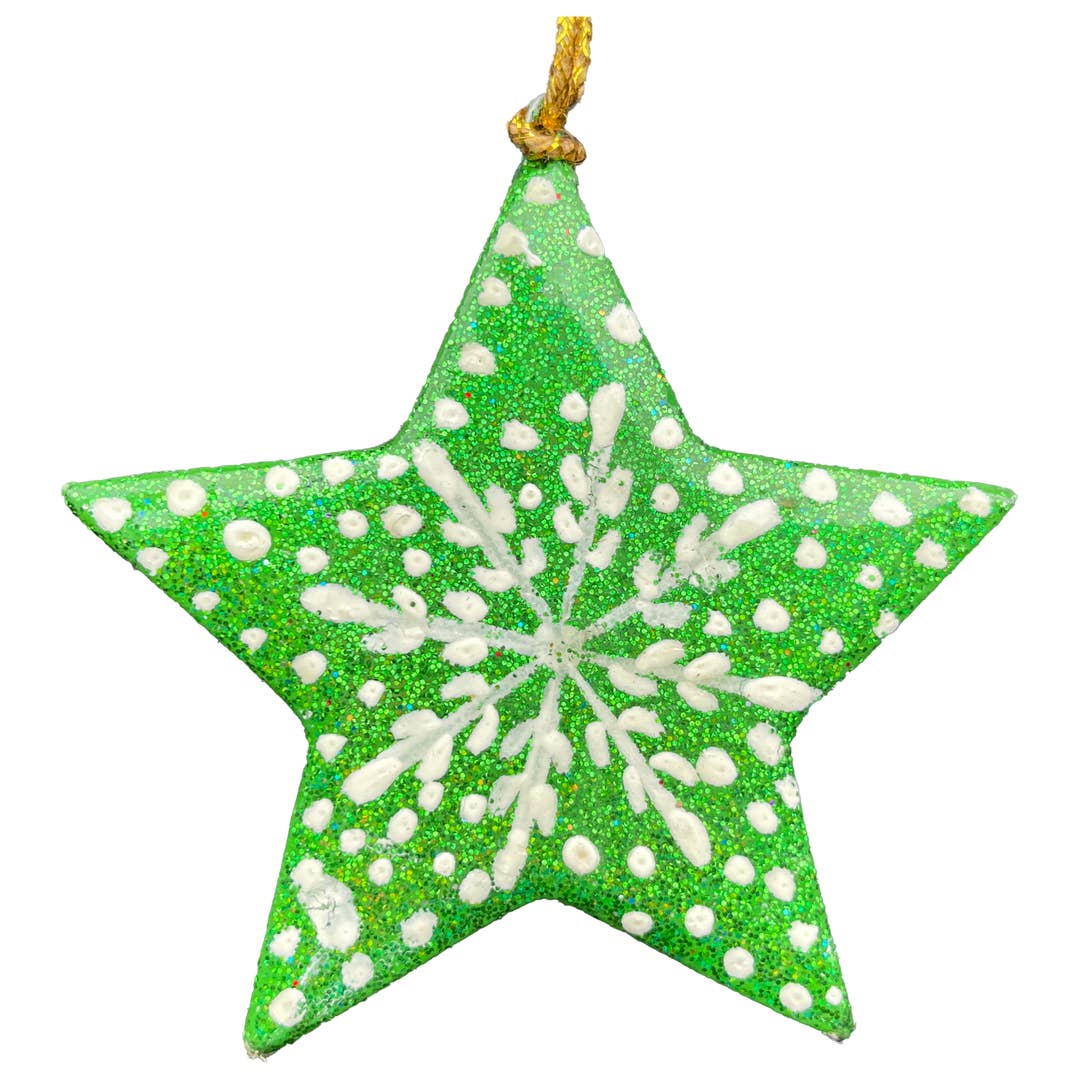 Hanging 2D Star, Papier-mache - Frozen 3"