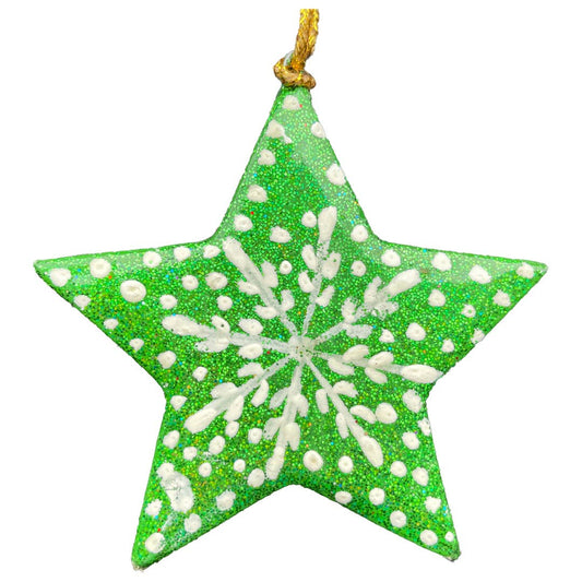 Hanging 2D Star, Papier-mache - Frozen 3"