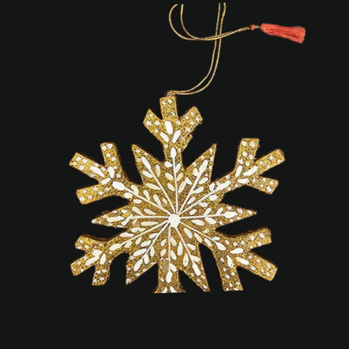 4-Inch Snowflake Christmas Tree Decoration – Elegant Winter Ornament