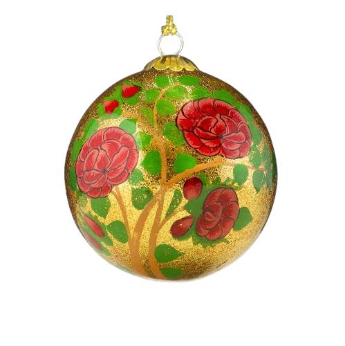 Glitter Roses -Christmas Bauble for christmas tree decoration