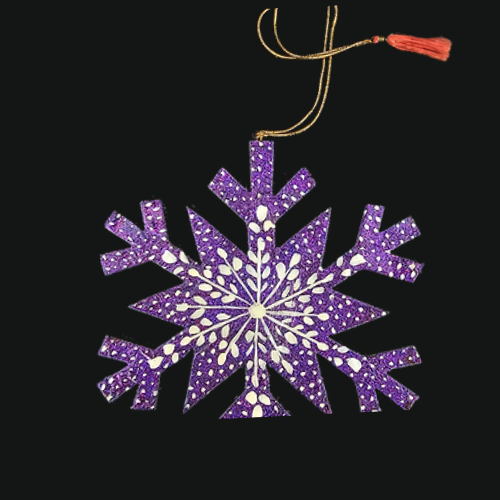 4-Inch Snowflake Christmas Tree Decoration – Elegant Winter Ornament