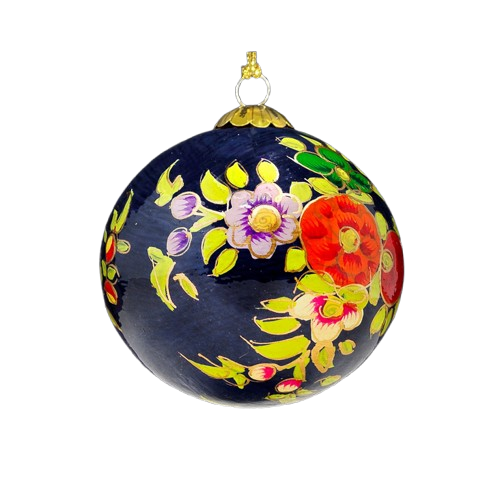 Royal Blue Blooms Christmas Bauble for christmas tree decoration