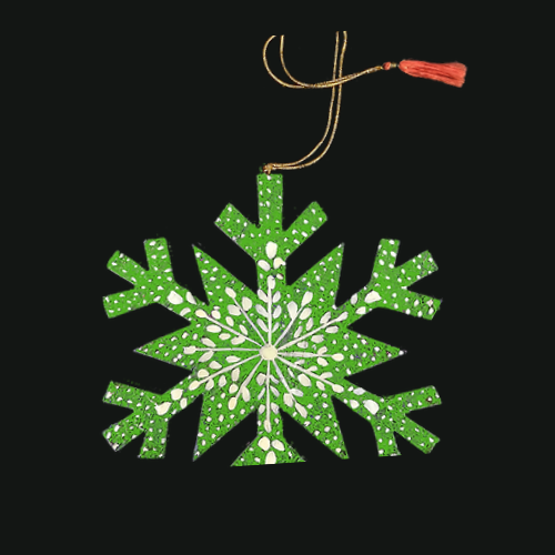 4-Inch Snowflake Christmas Tree Decoration – Elegant Winter Ornament