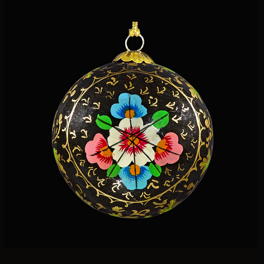 Black Bloom Christmas Bauble for Christmas tree decorations