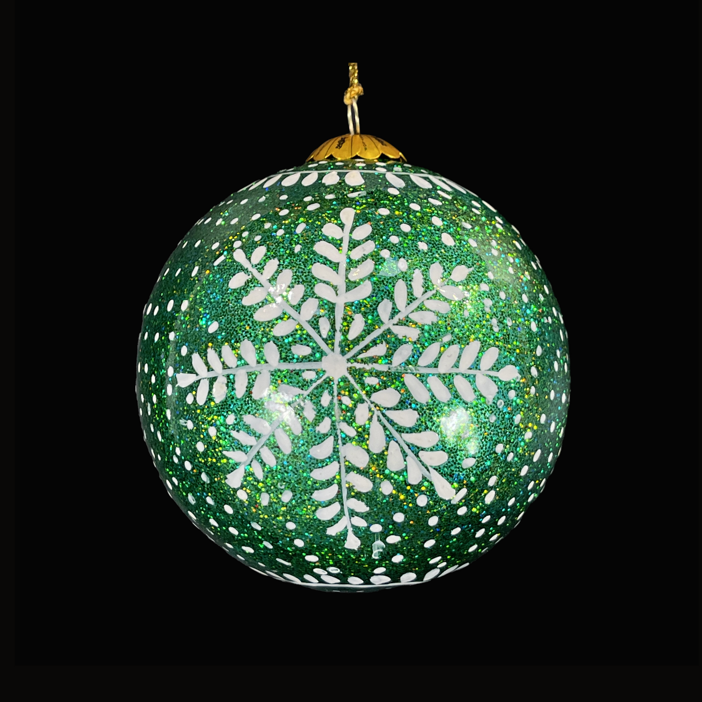 Frozen Green- christmas bauble or christmas tree decoration