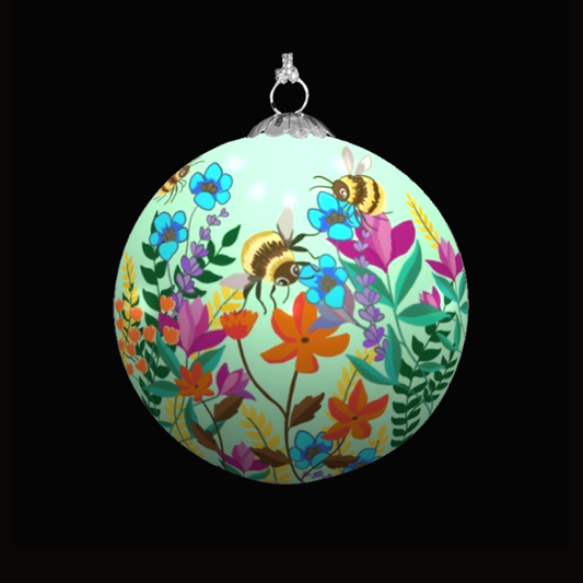 Mint Bee Garden Christmas Bauble for Christmas tree decorations