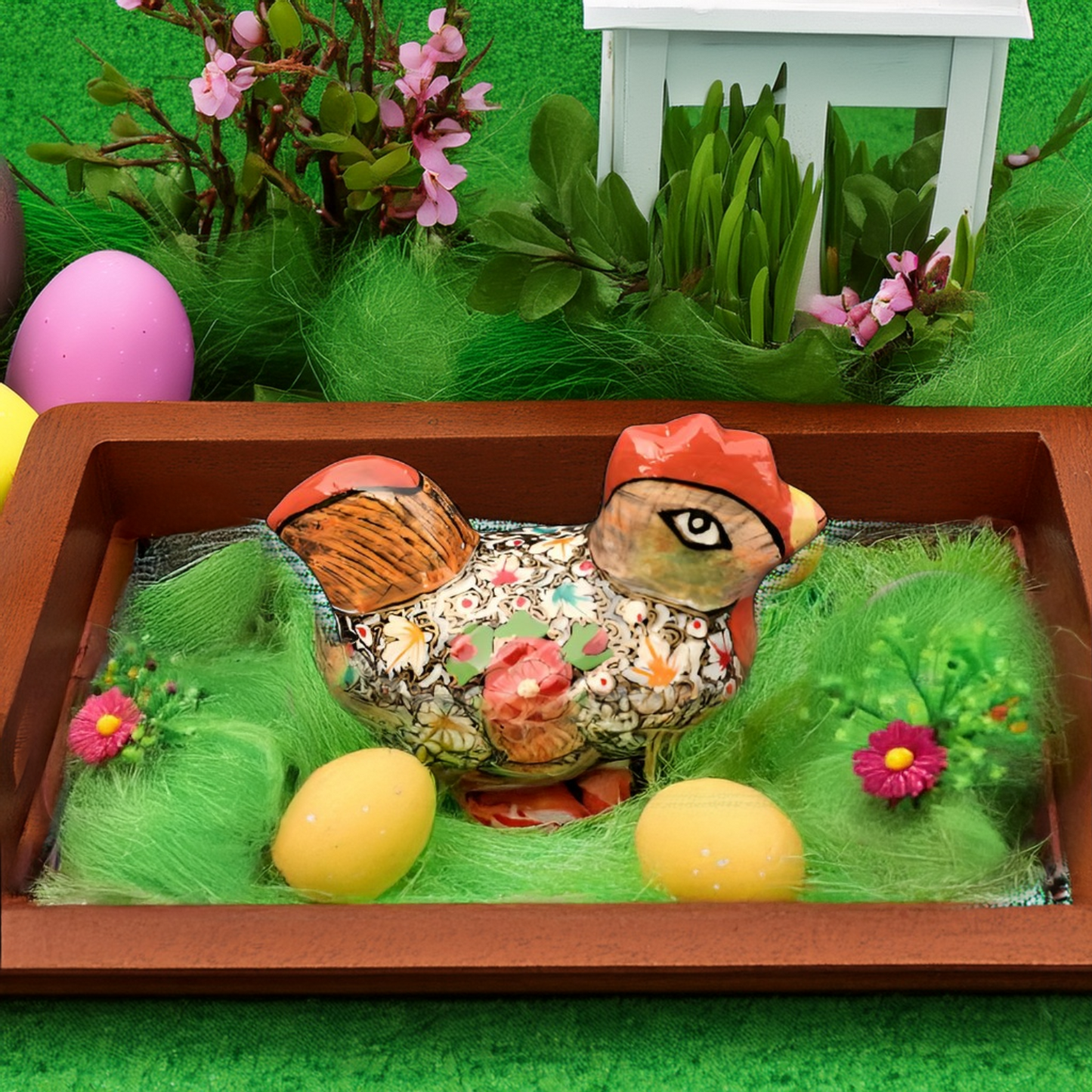 Handmade Hen Trinket Box – Easter & Home Décor