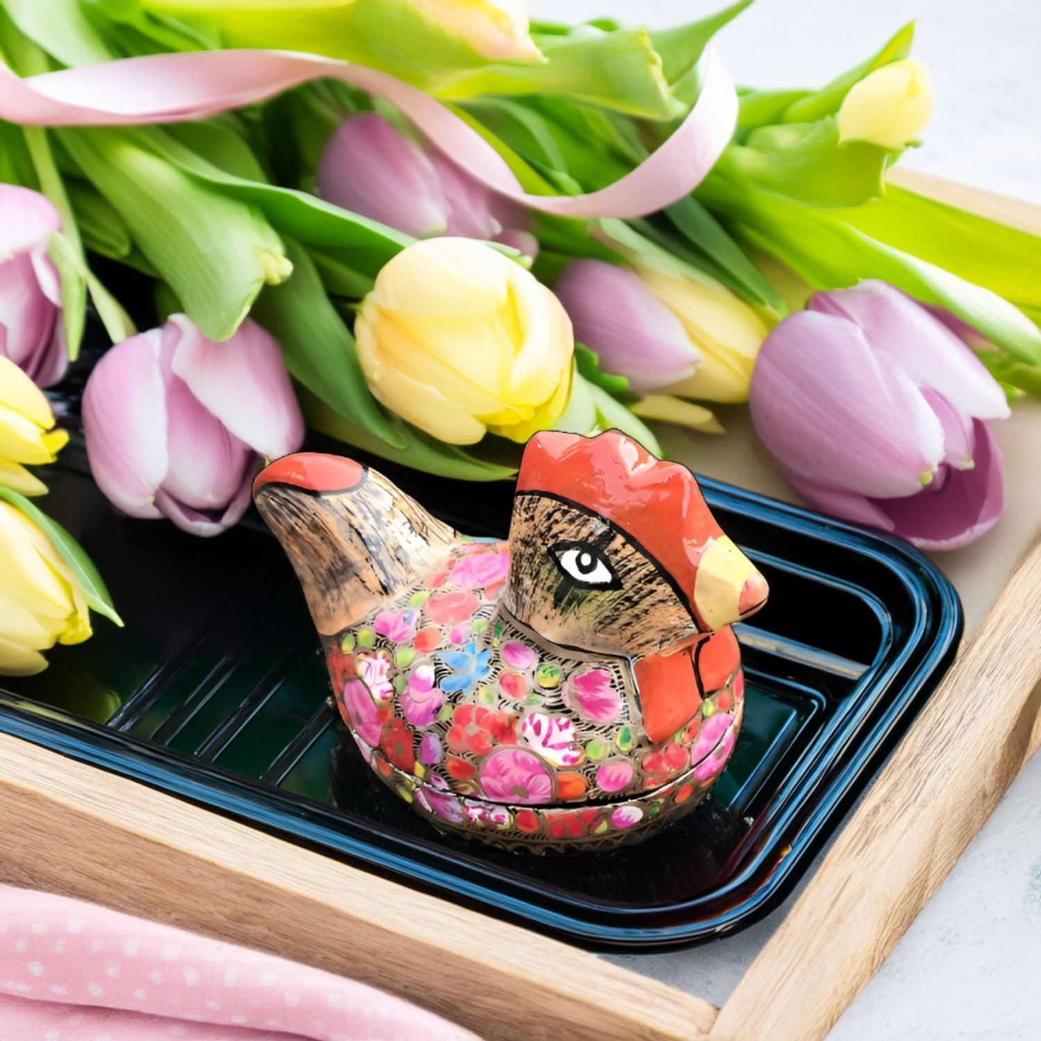Handmade Hen Trinket Box – Easter & Home Décor