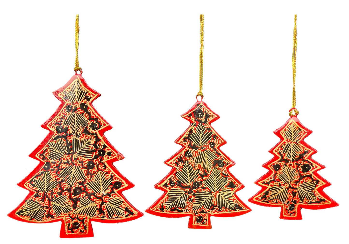 SET OF 3 HANGING TREES