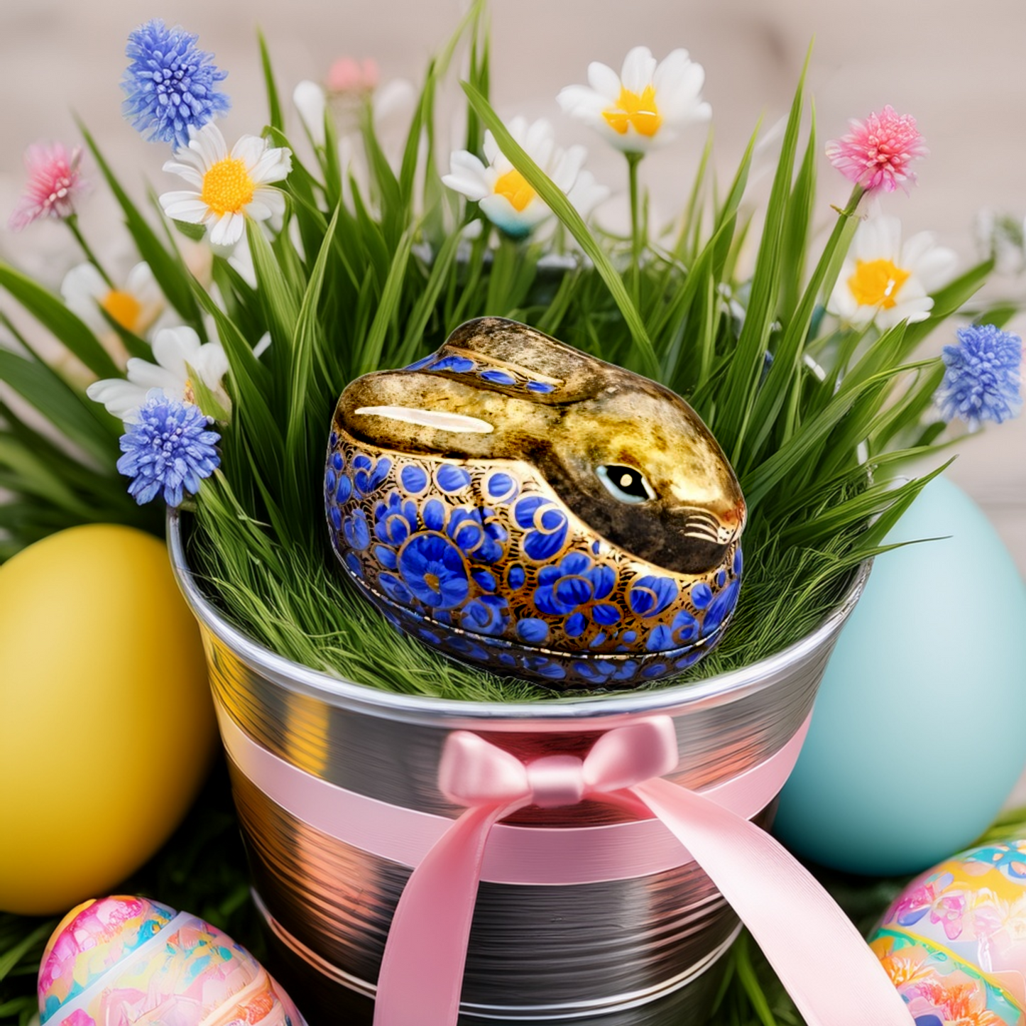 5-Inch Handmade Bunny Trinket Box – Easter & Home Décor