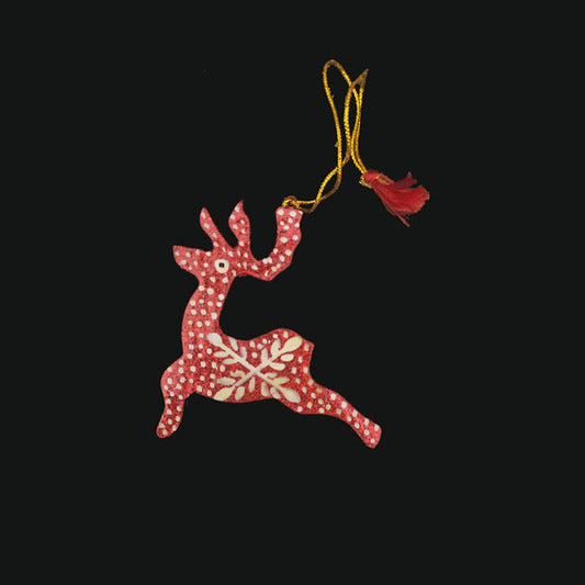 3-Inch Flat Reindeer Christmas Tree Decoration – Modern Holiday Ornament