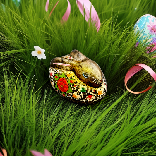 5-Inch Handmade Bunny Trinket Box – Easter & Home Décor