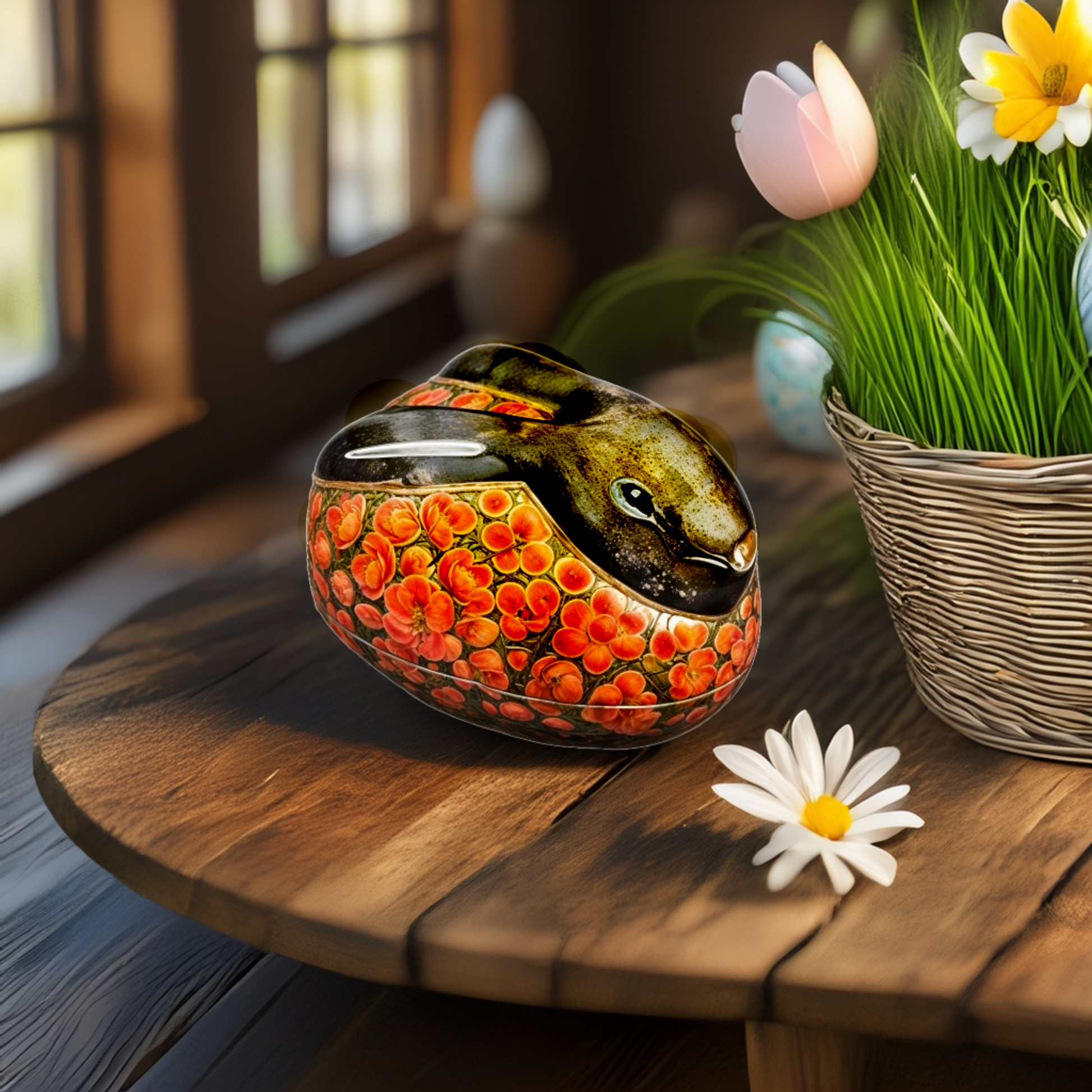 5-Inch Handmade Bunny Trinket Box – Easter & Home Décor