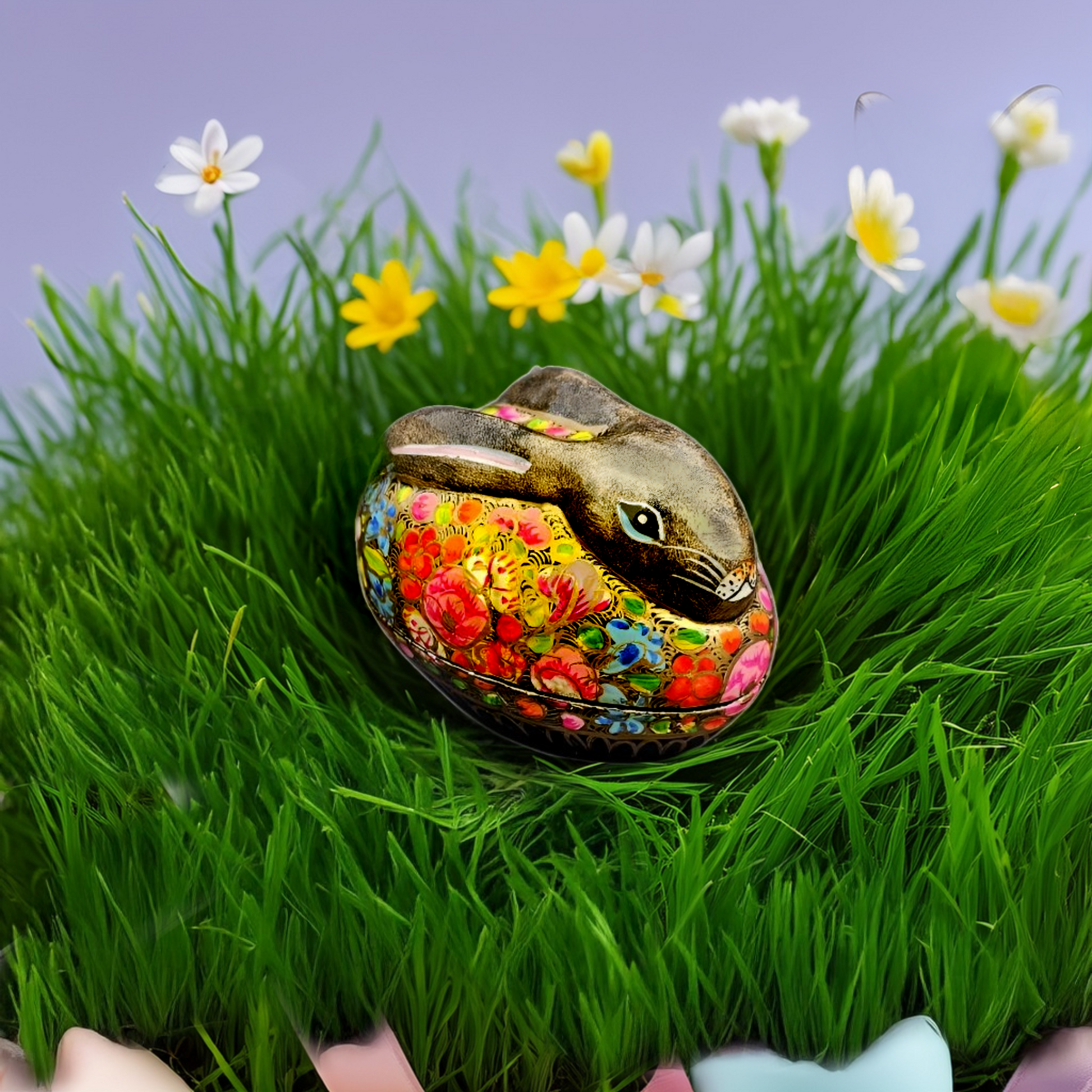 5-Inch Handmade Bunny Trinket Box – Easter & Home Décor