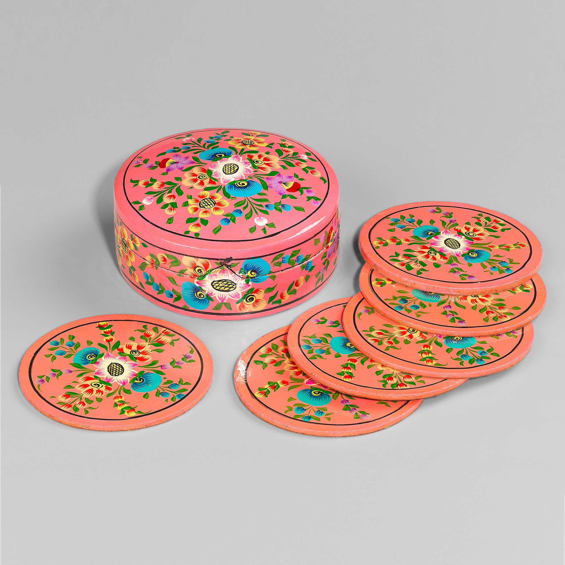 Assorted Round Coaster Set – A Fun Home Decor Accent