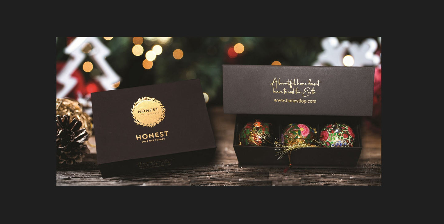 Luxury Box of 6 Handmade Baubles -Best Christmas Gifts