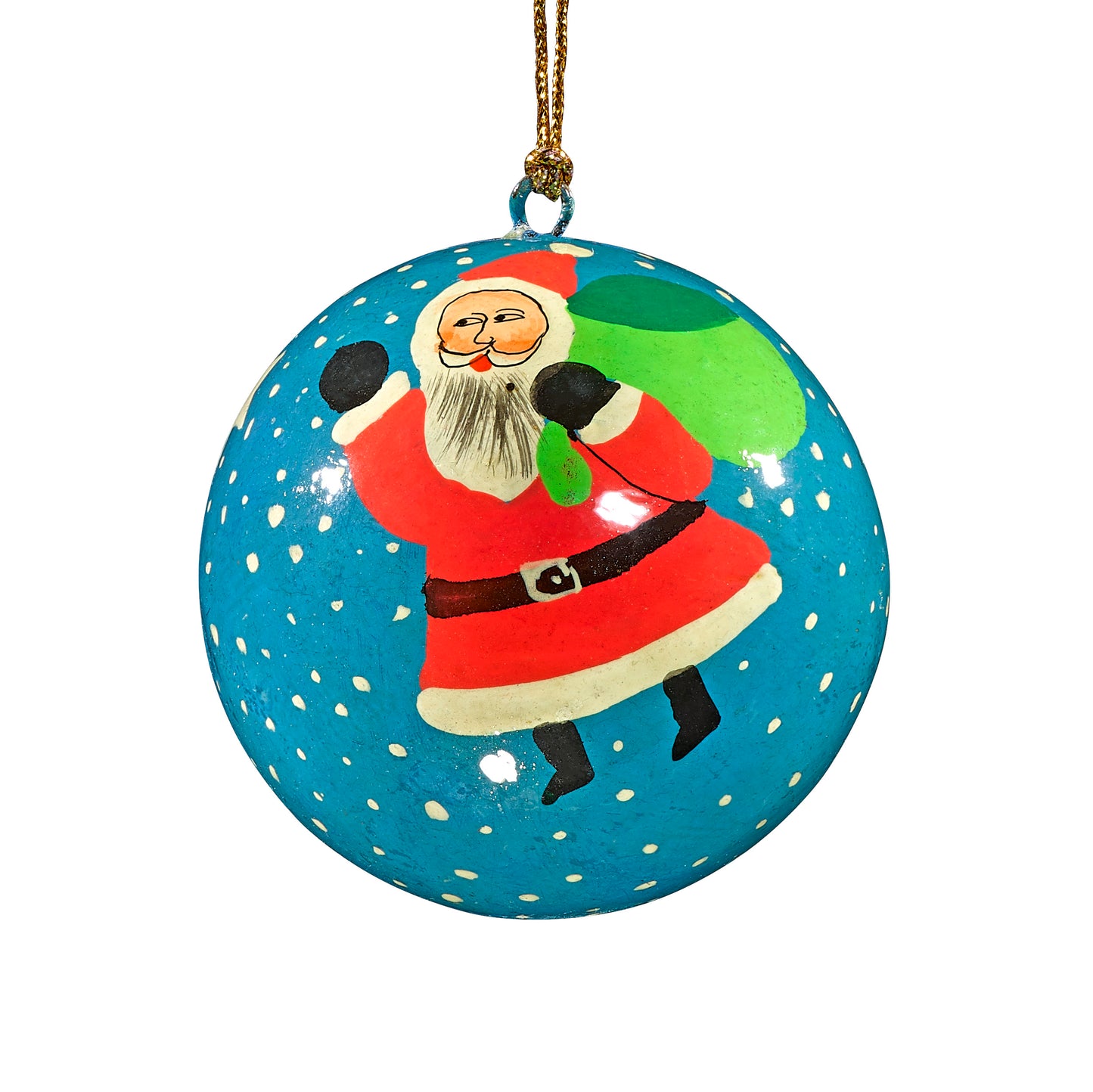 Santa Blue Christmas Baubles