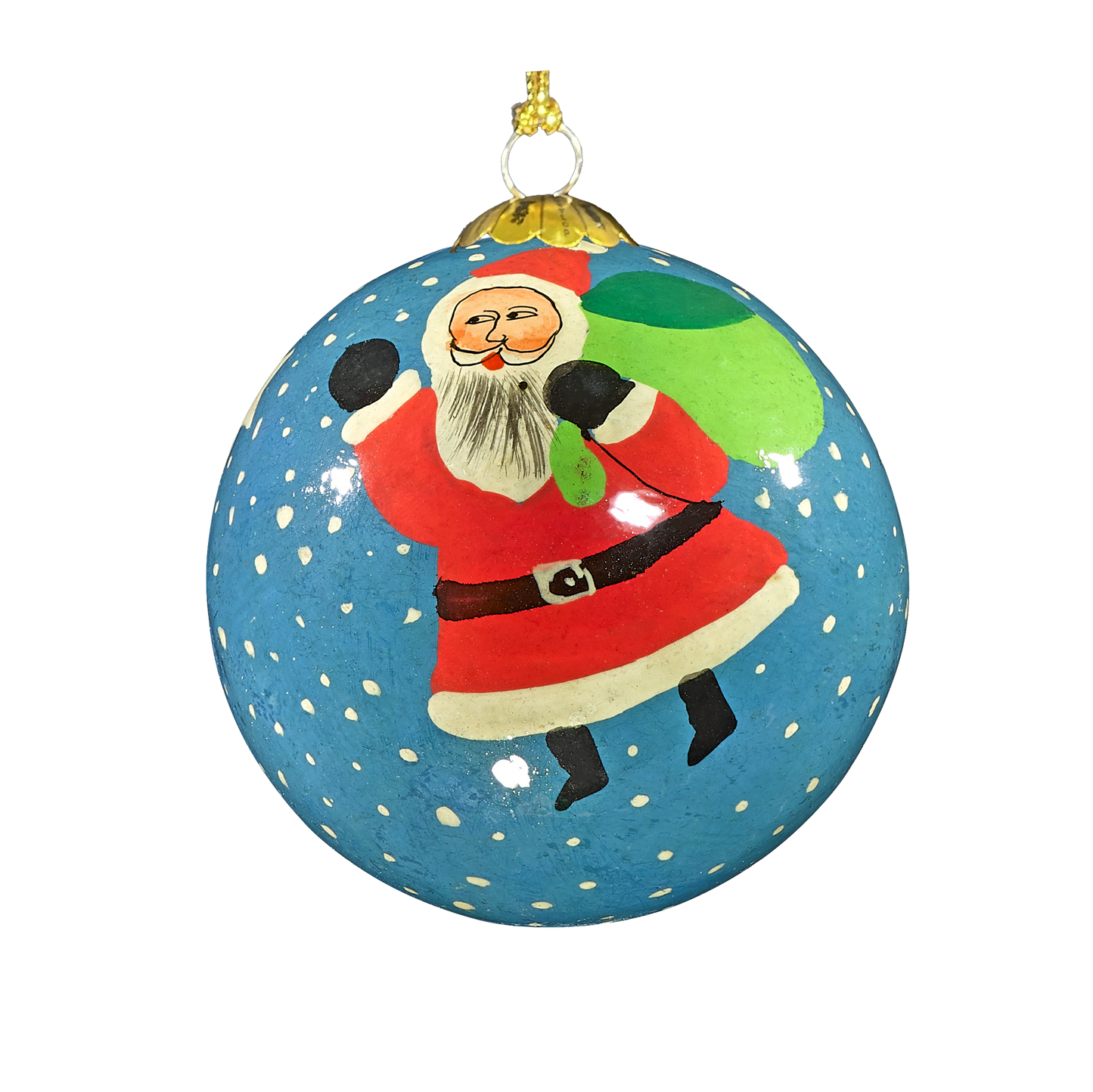 Santa Blue Christmas Baubles