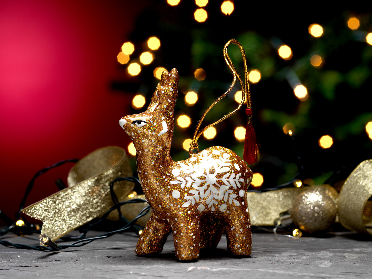 Hanging Reindeer 3D - Frozen xmas tree decorations