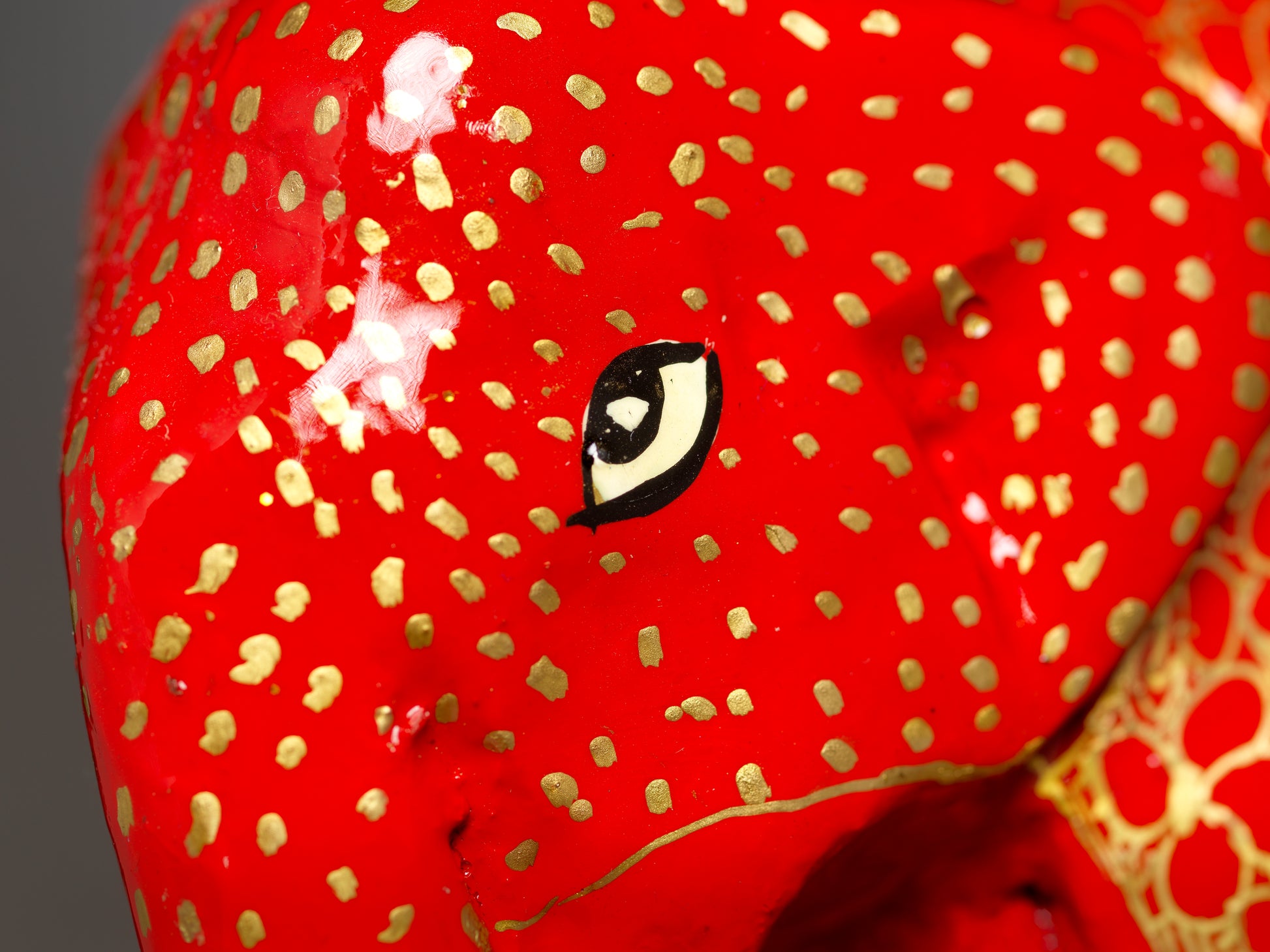 Wooden Stargazer Elephant - Red-Home Decor Accent