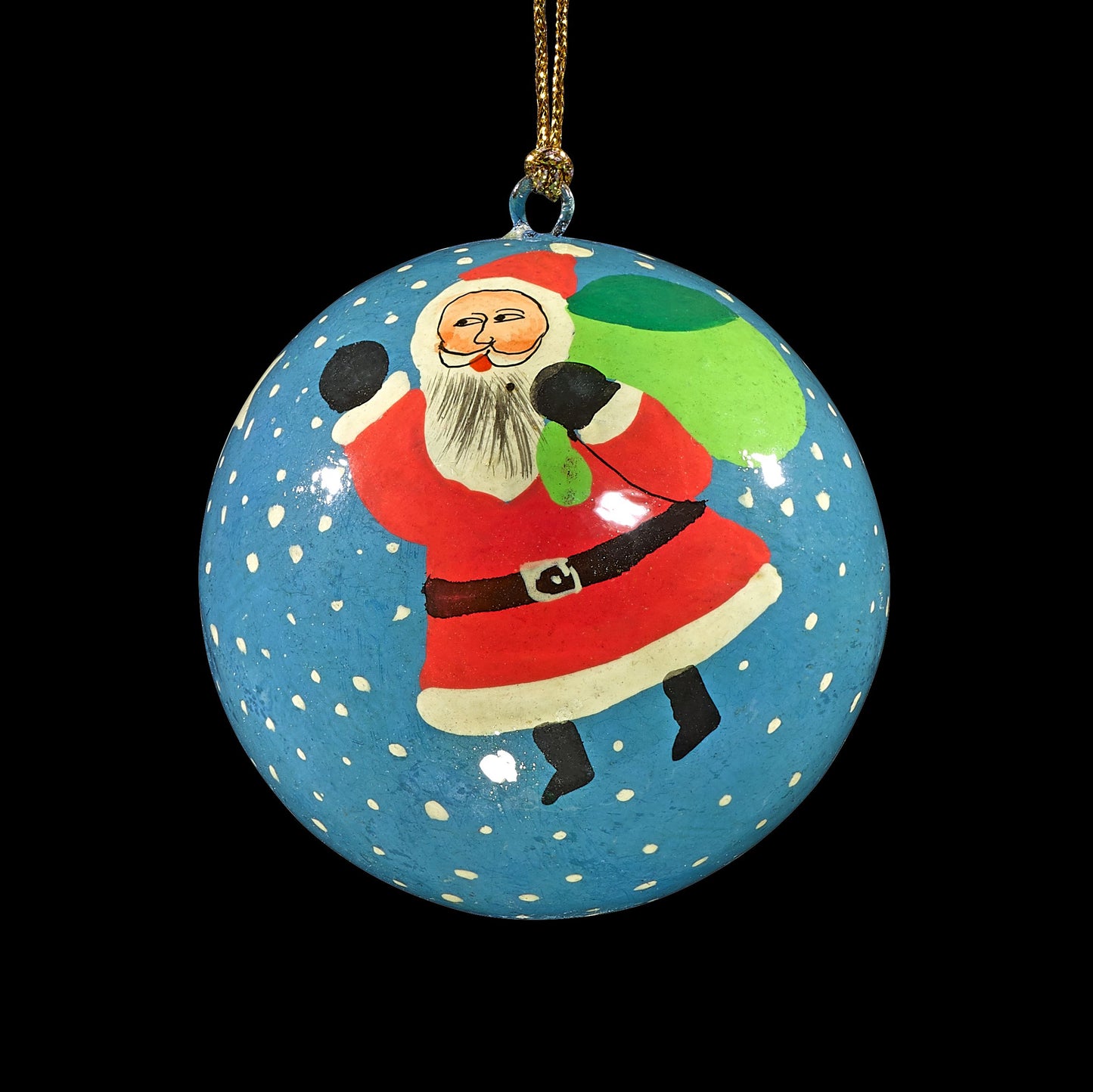 Santa Blue Christmas Baubles