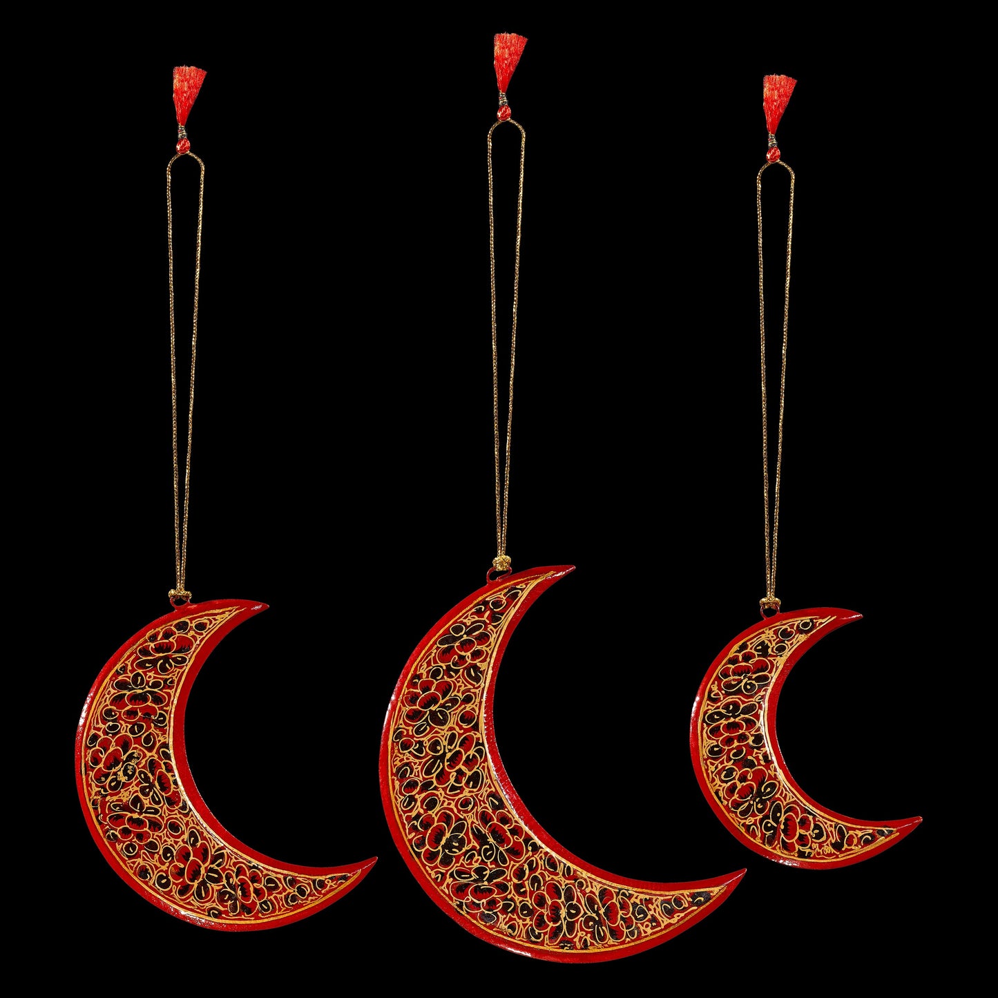 Assorted Crescent Moon for hanging christmas decorations