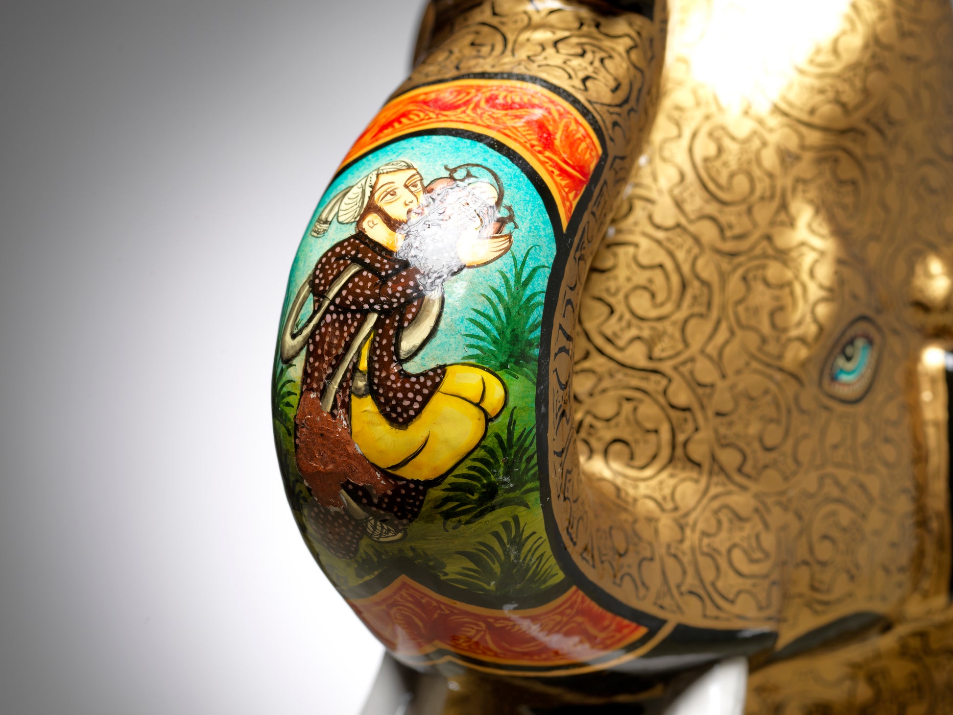 Royal Raja 12 " Handmade Elephant - Papier Mache Luxury home decor