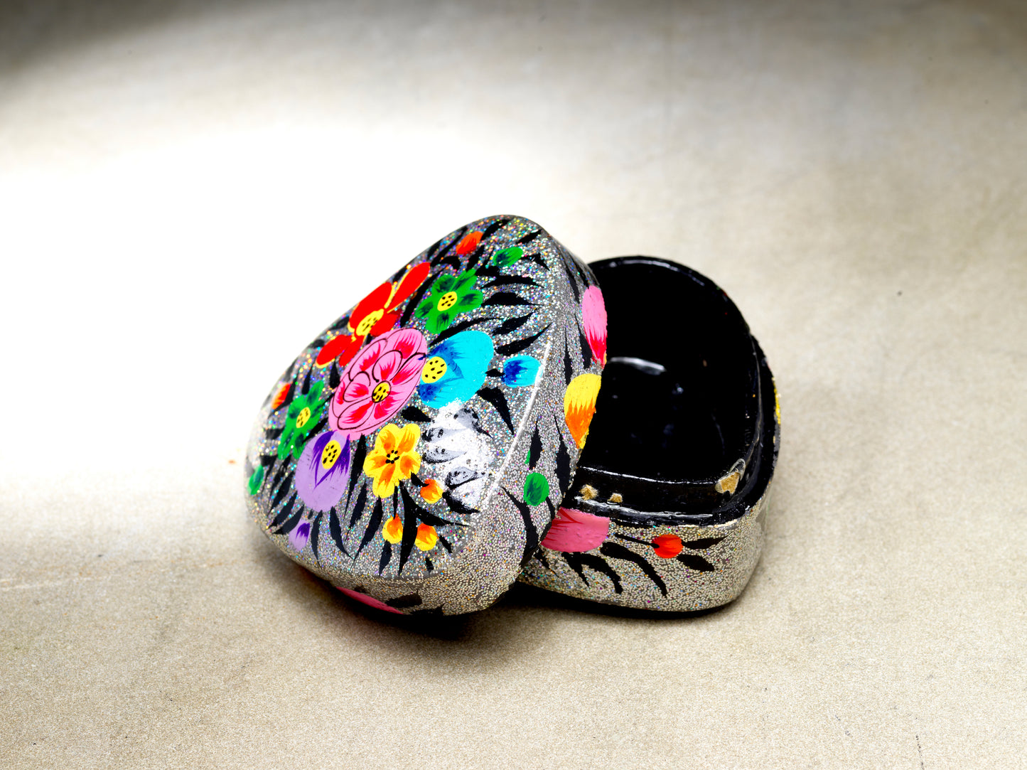 Glitter Heart Trinket Box - 3"-Valentine's Gift