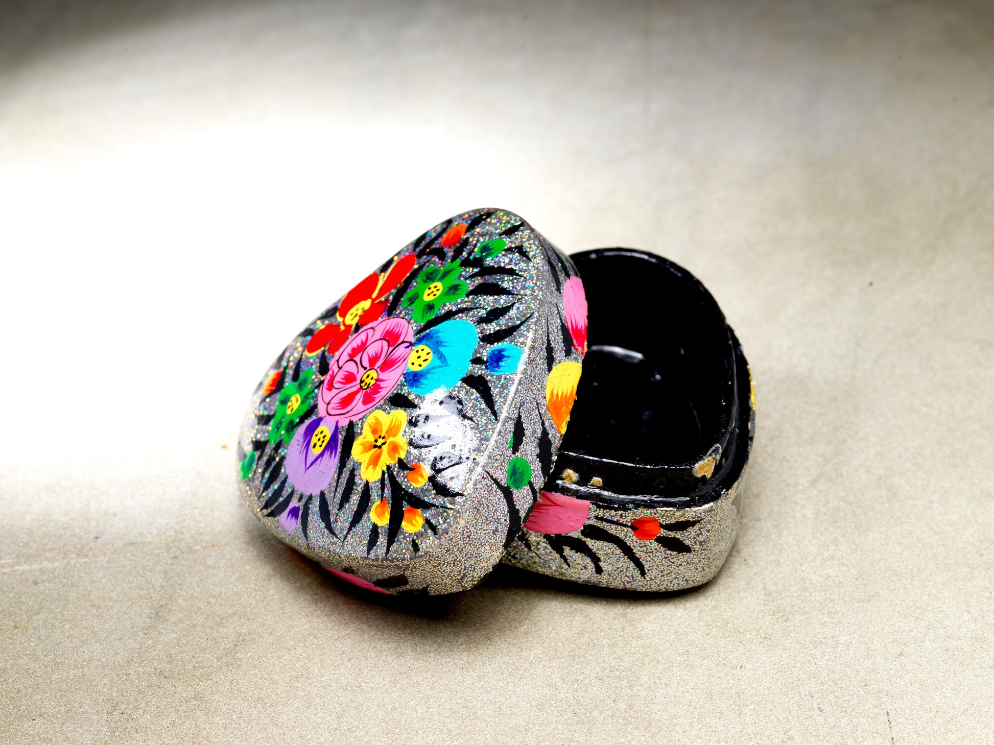 Glitter Heart Trinket Box - 3"-Valentine's Gift