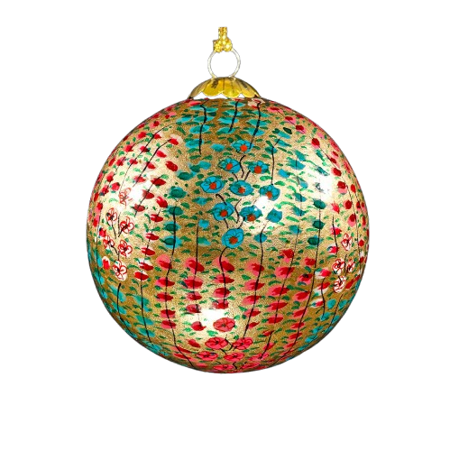Golden Hazara bauble for christmas decoration