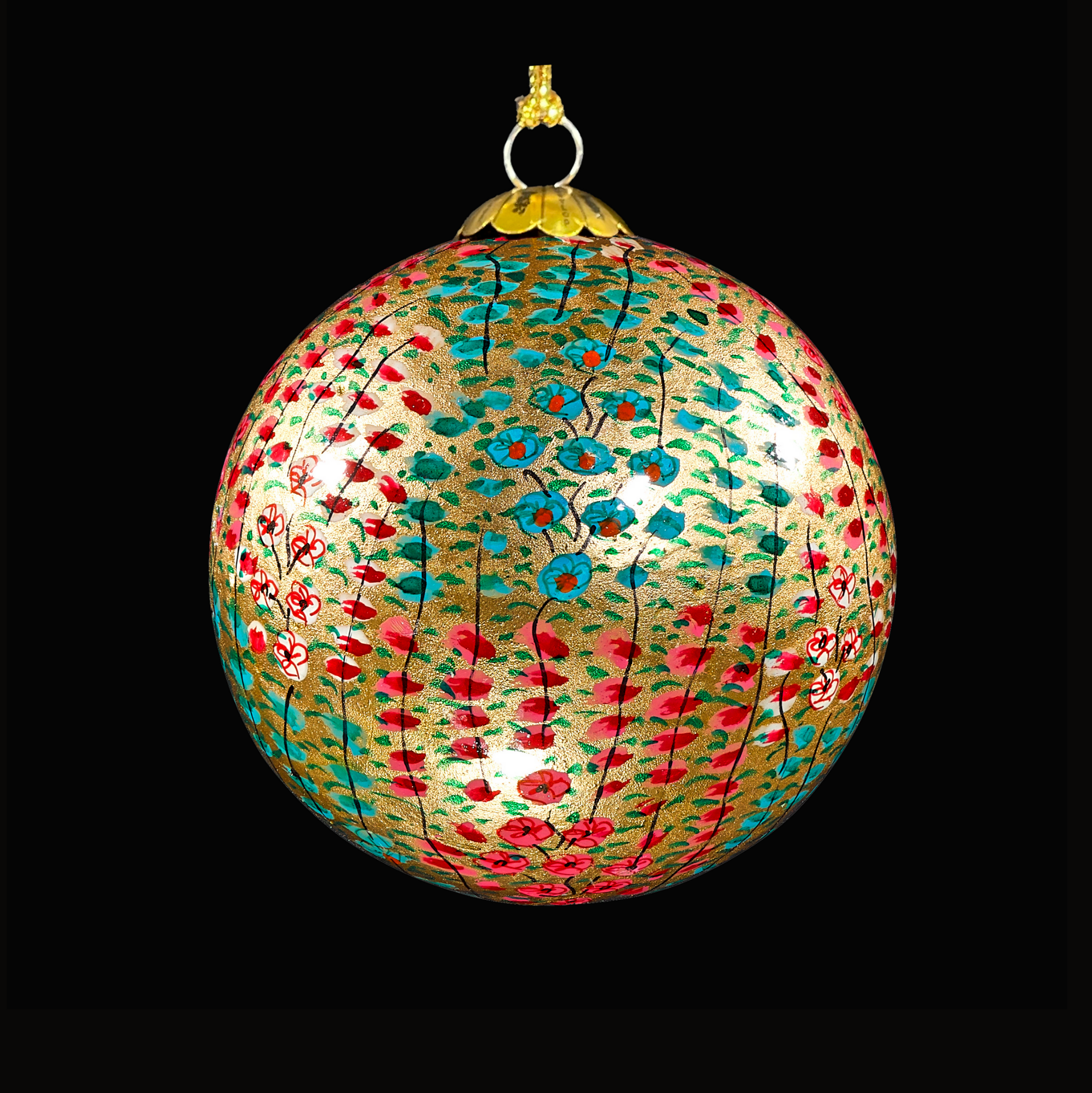 Golden Hazara bauble for christmas decoration