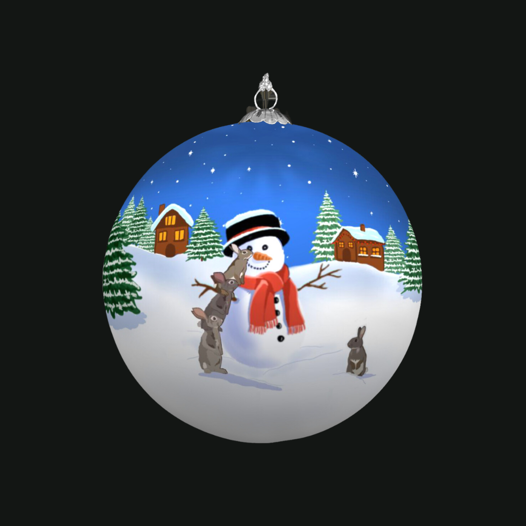 frosty Christmas Bauble for Christmas tree decorations