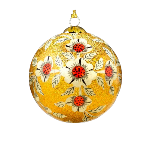 Glitter Daisies - Christmas Bauble 