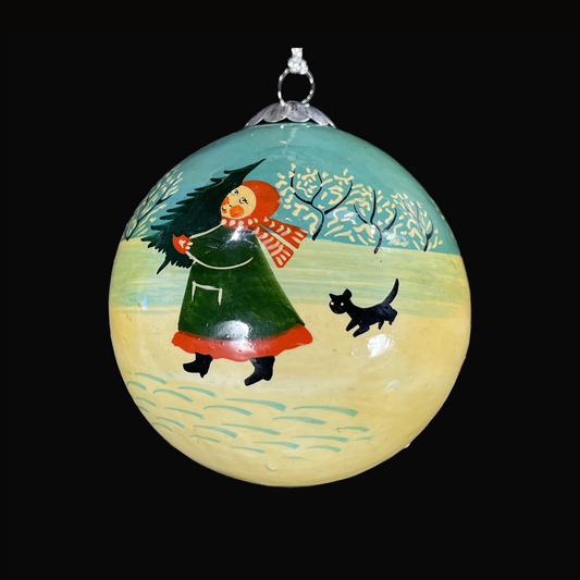 golden girl Christmas Bauble for Christmas tree decorations