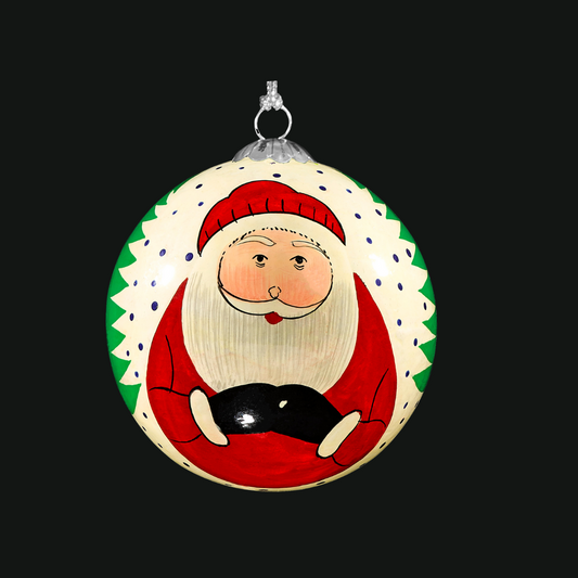 santa handmade bauble for  Christmas tree decorations, seasonal decorations