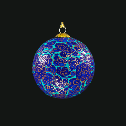 enchanted royal blue handmade bauble for  Christmas tree decorations and seasonal decorations