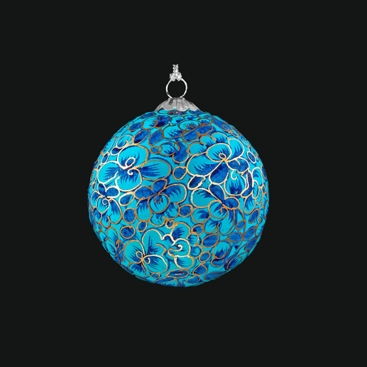 enchanted sea blue handmade bauble for  Christmas tree decorations, seasonal decorations