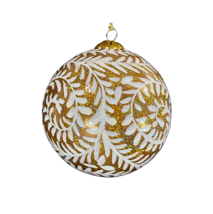 Winter Vines Gold Christmas Bauble for Christmas tree decorations