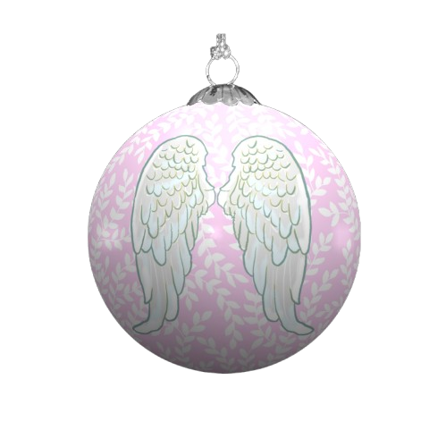 Angel Wings - Pink Christmas Baubles