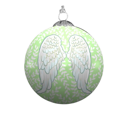 Angel Wings - Green Christmas Bauble