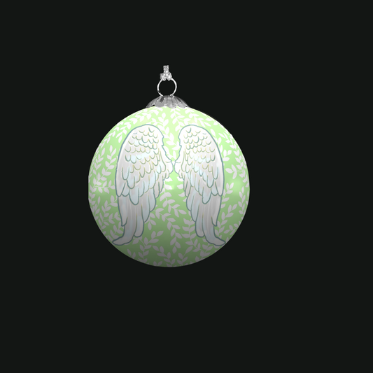 Green Angel Wings bauble christmas bauble for christmas tree decorations