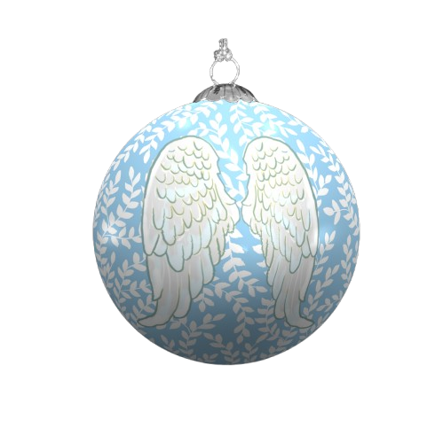 Angel Wings - Blue Christmas Bauble