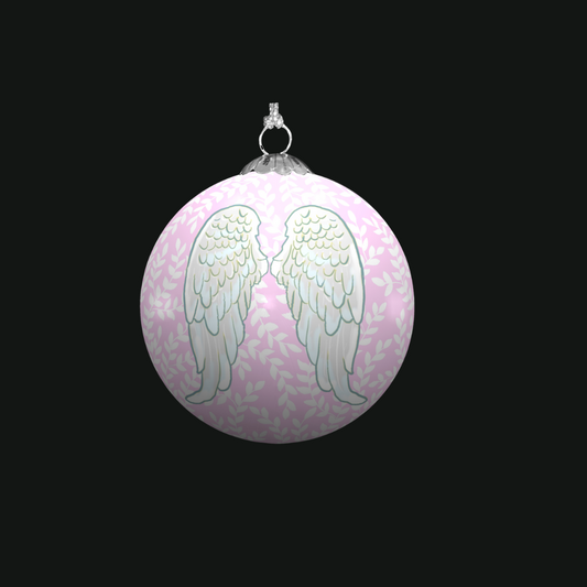 Pink Angel Wings bauble christmas bauble for christmas tree decorations
